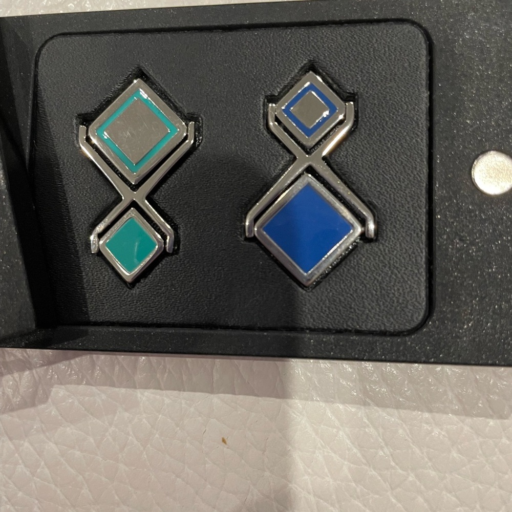 Stewart/Stand stainless steel & enamel cufflinks. Never worn.